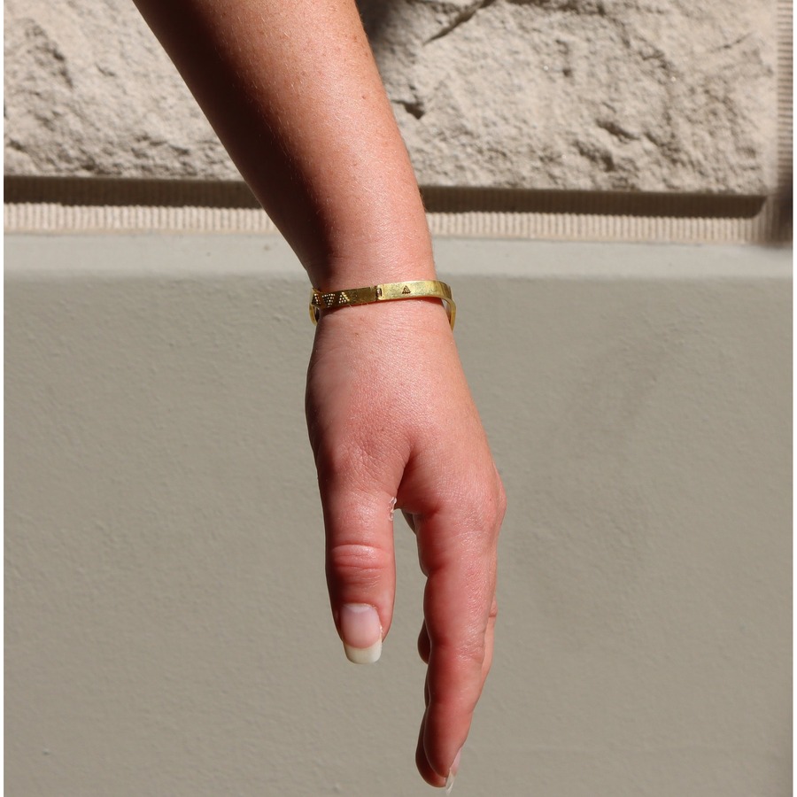 22k Gold Granulation Bracelet worn