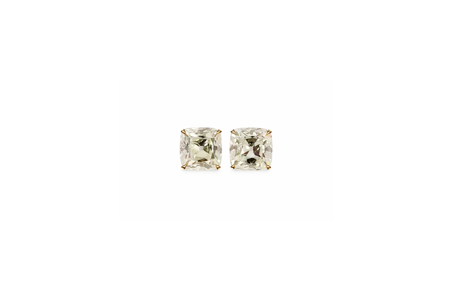 Classic Old Mine Cushion Cut 1.7-Carat Diamond Earrings handcrafted fine jewelry