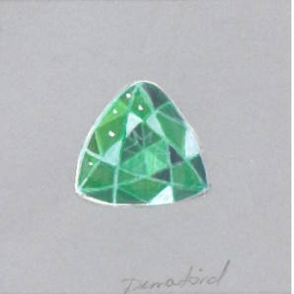 demantoid garnet illustration by Nelly Creative Studios