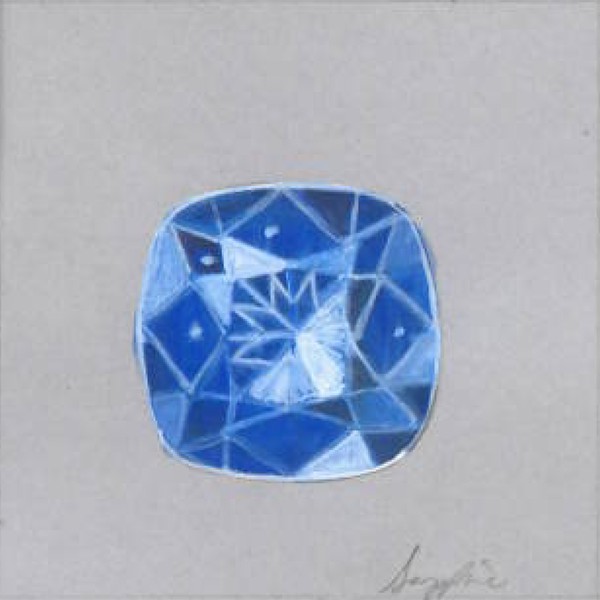 blue sapphire illustration by Nelly Creative Studios