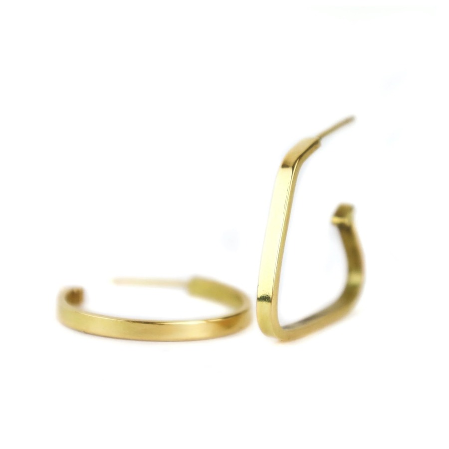 Perfectly Mismatched Gold Hoops