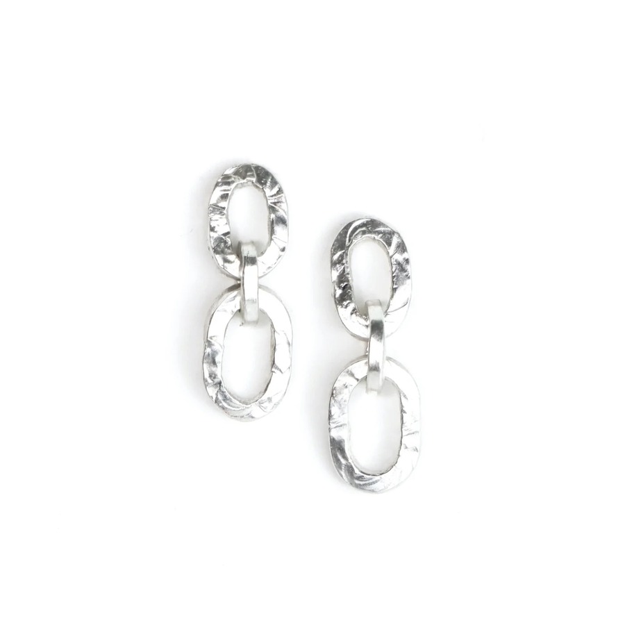 Silver Link Earrings
