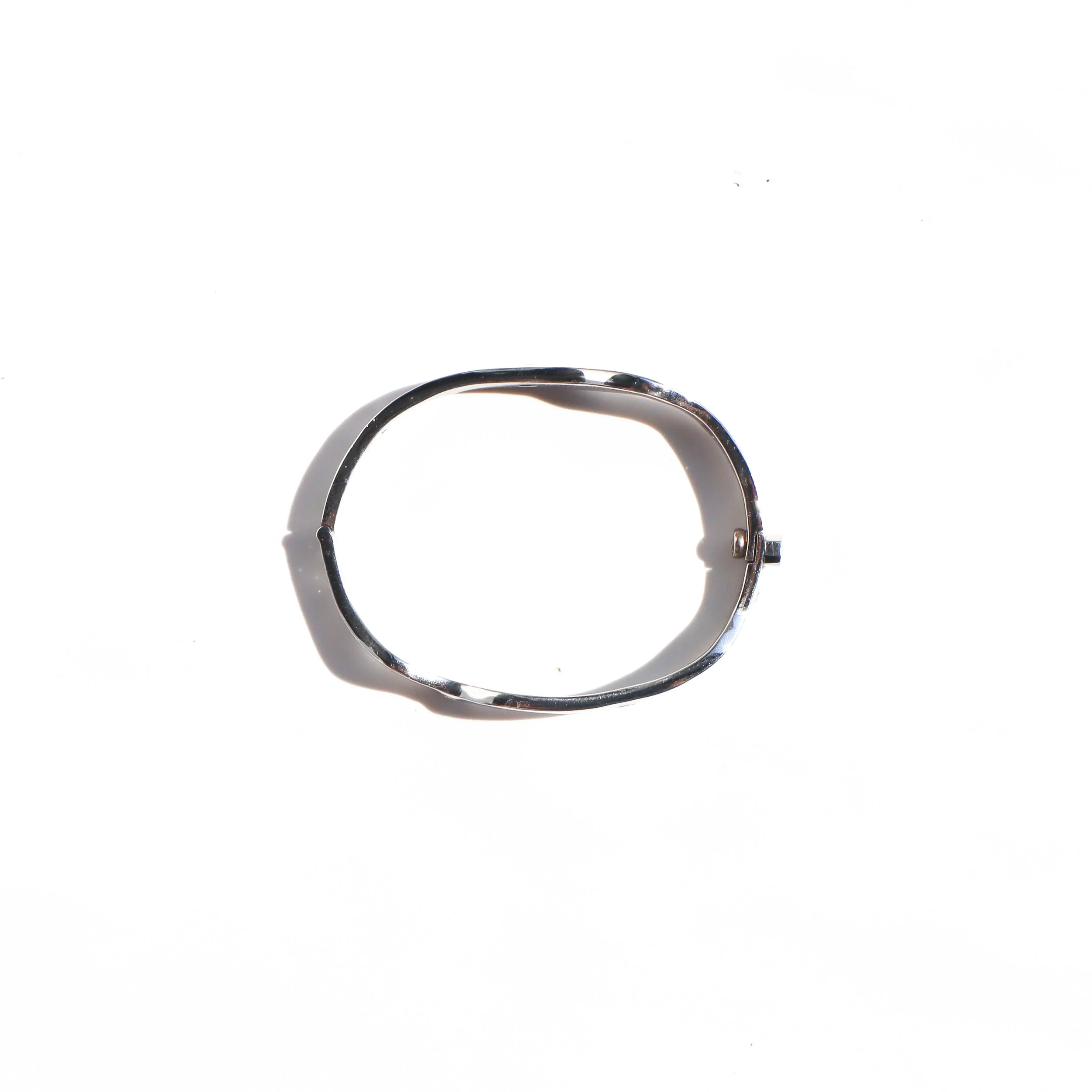 Raw Platinum Diamond Bracelet with Pink Diamond Hex Nut by Nelly Creative Studios