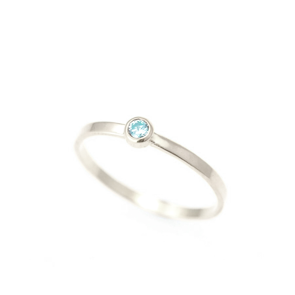 Silver Aquamarine Ring by Nelly Creative Studios